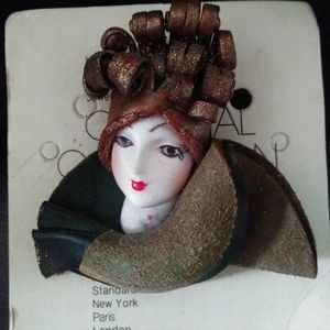 SJC  Hand crafted High Fashion Womens Jewelry pin Vintage.